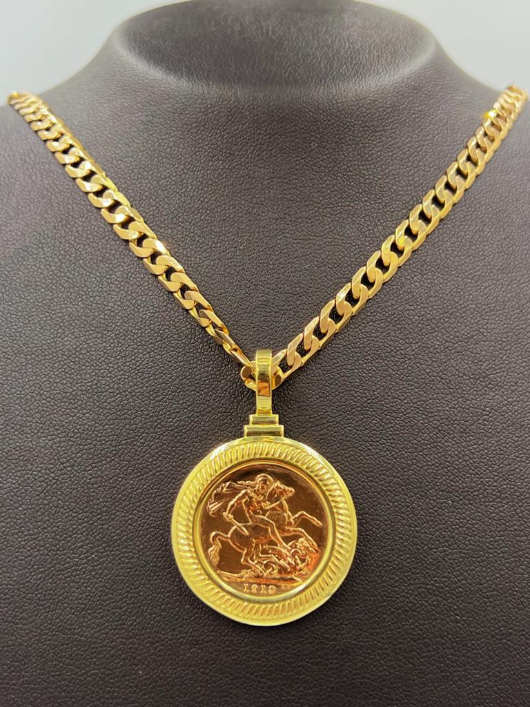 Gold Sovereign pendant