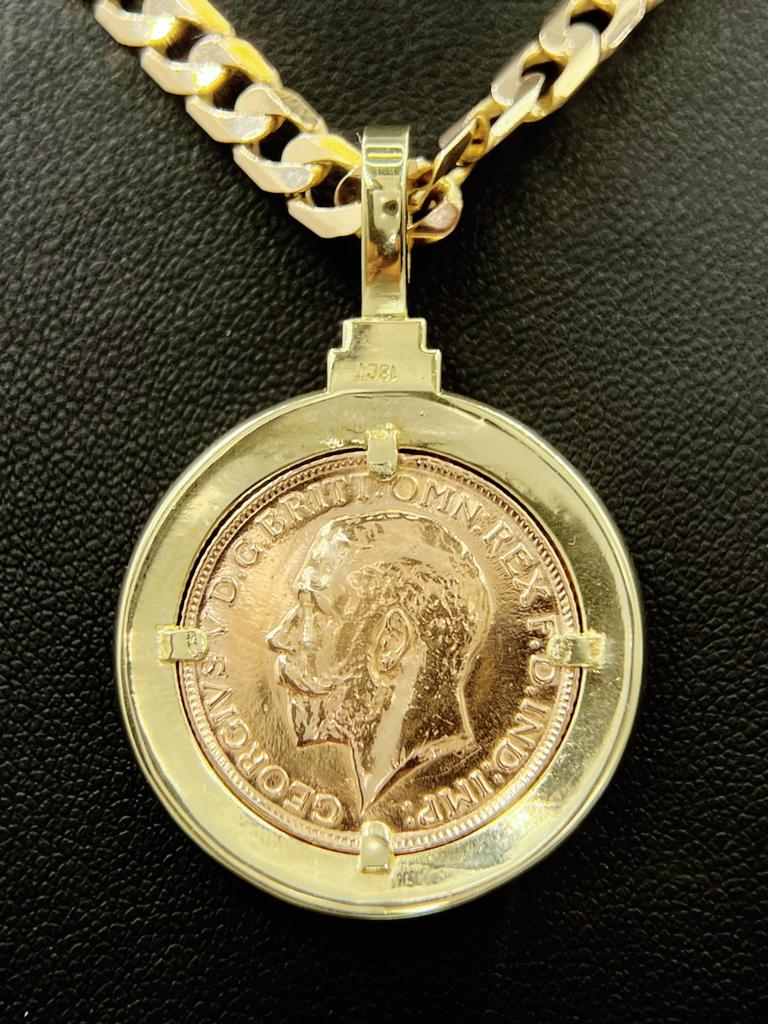 Custom Gold Sovereign Pendant