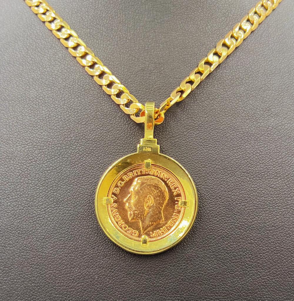 Custom Gold Sovereign Pendant