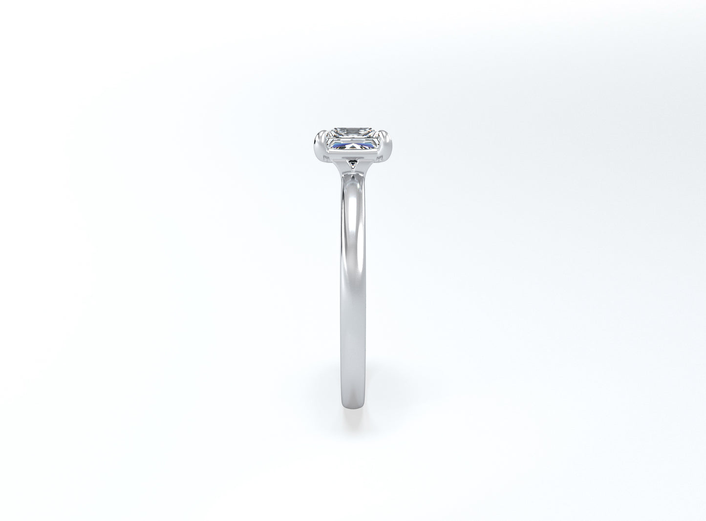 Cushion Cut Solitaire Ring - Platinum - Bodega