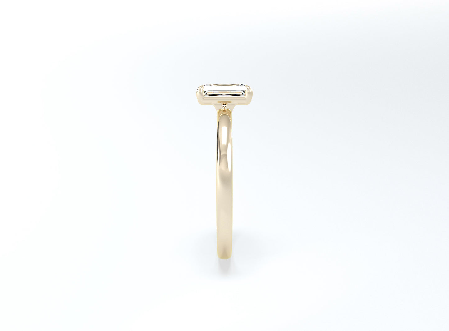 Radiant Cut Solitaire Ring - Yellow Gold - Bodega