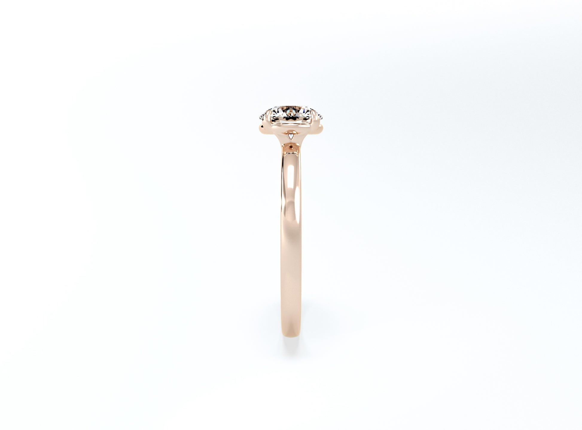 4 Prong Round Brilliant Solitaire Ring - Rose Gold - Bodega