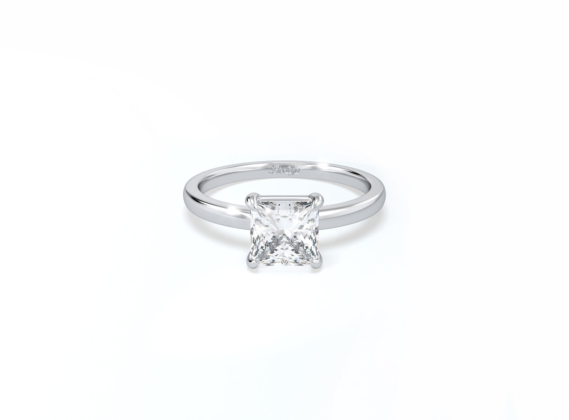 Cushion Cut Solitaire Ring - Platinum - Bodega