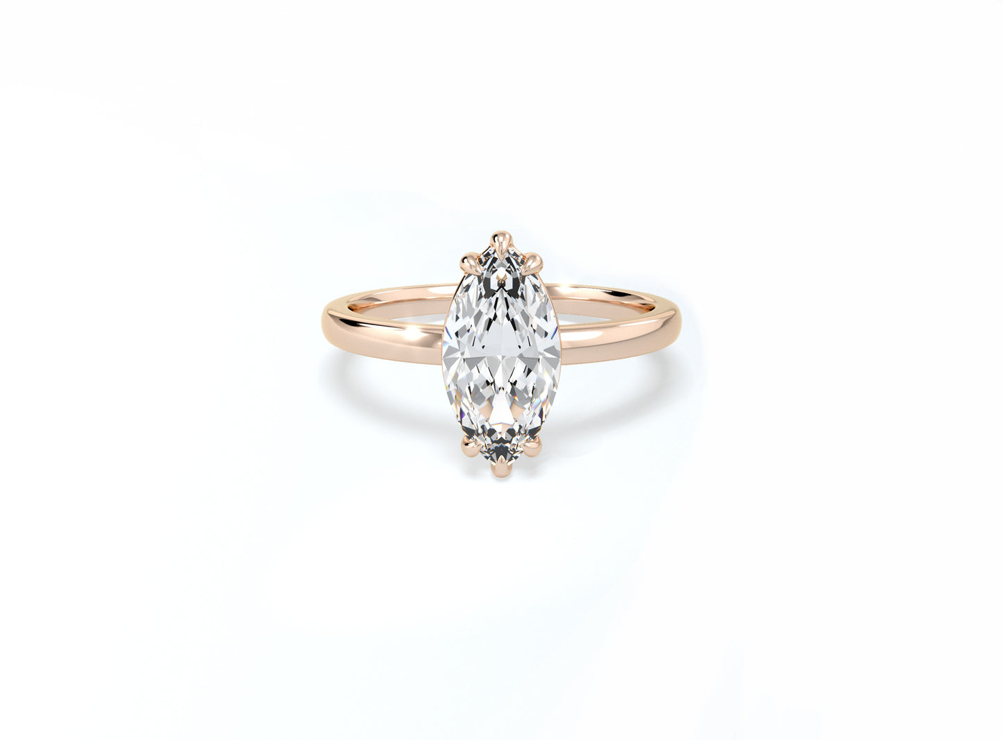 Marquise Solitaire Ring - Rose Gold - Bodega