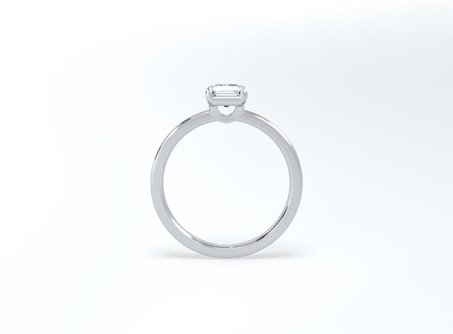 Radiant Cut Solitaire Ring - Platinum - Bodega