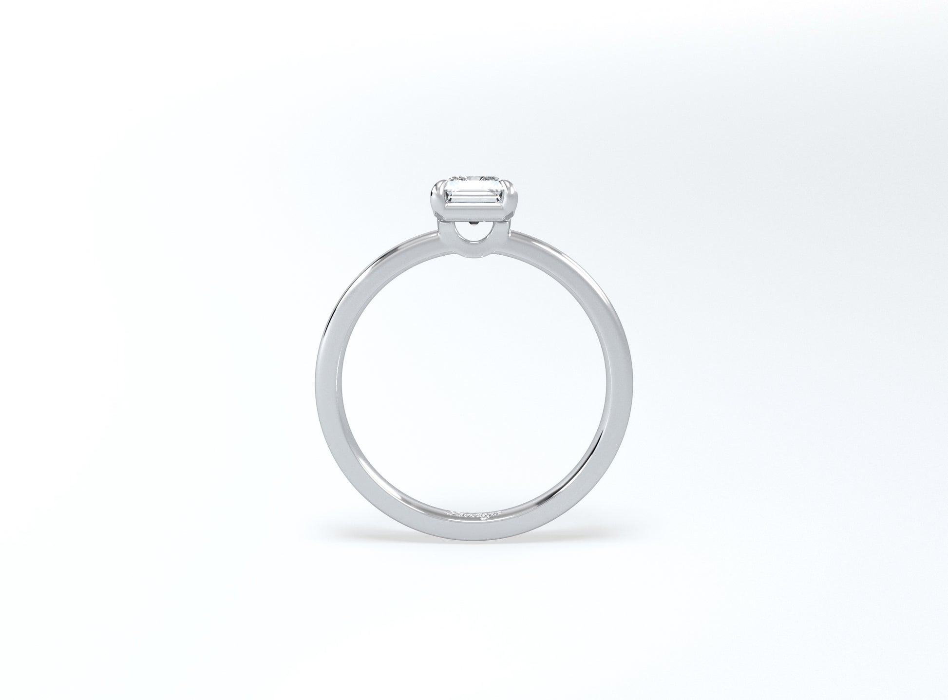 Radiant Cut Solitaire Ring - Platinum - Bodega