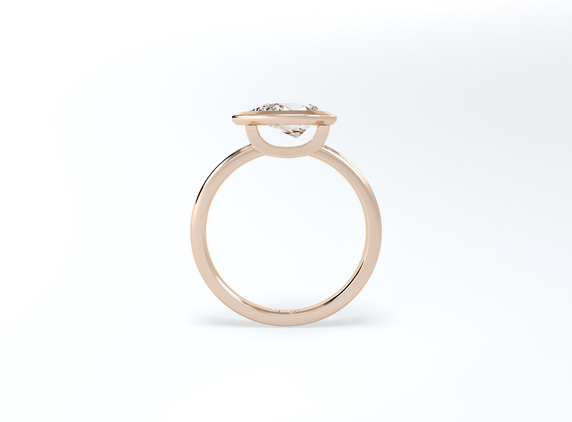 Pear Bezel Ring - Rose Gold - Bodega