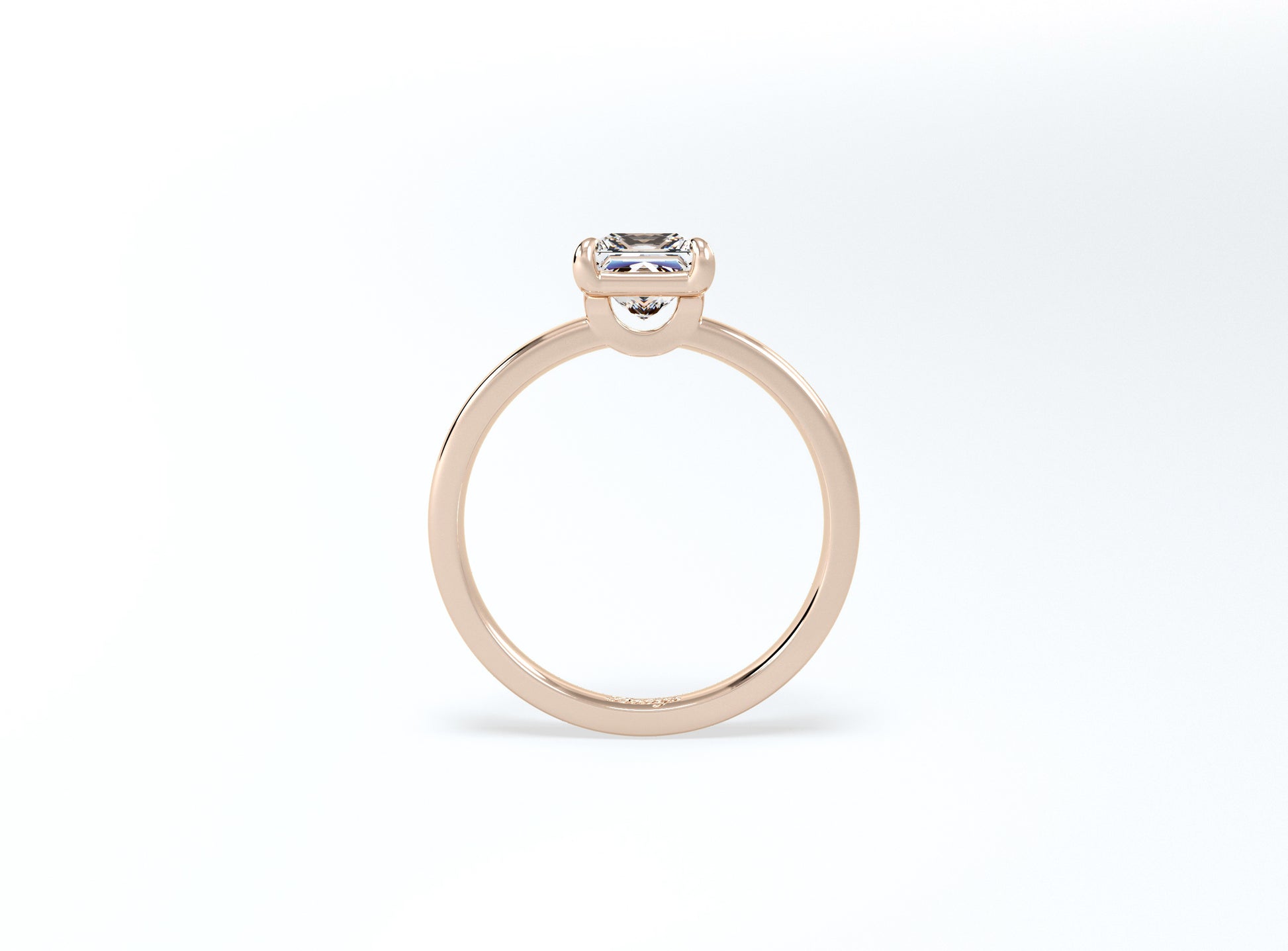 Cushion Cut Solitaire Ring - Rose Gold - Bodega