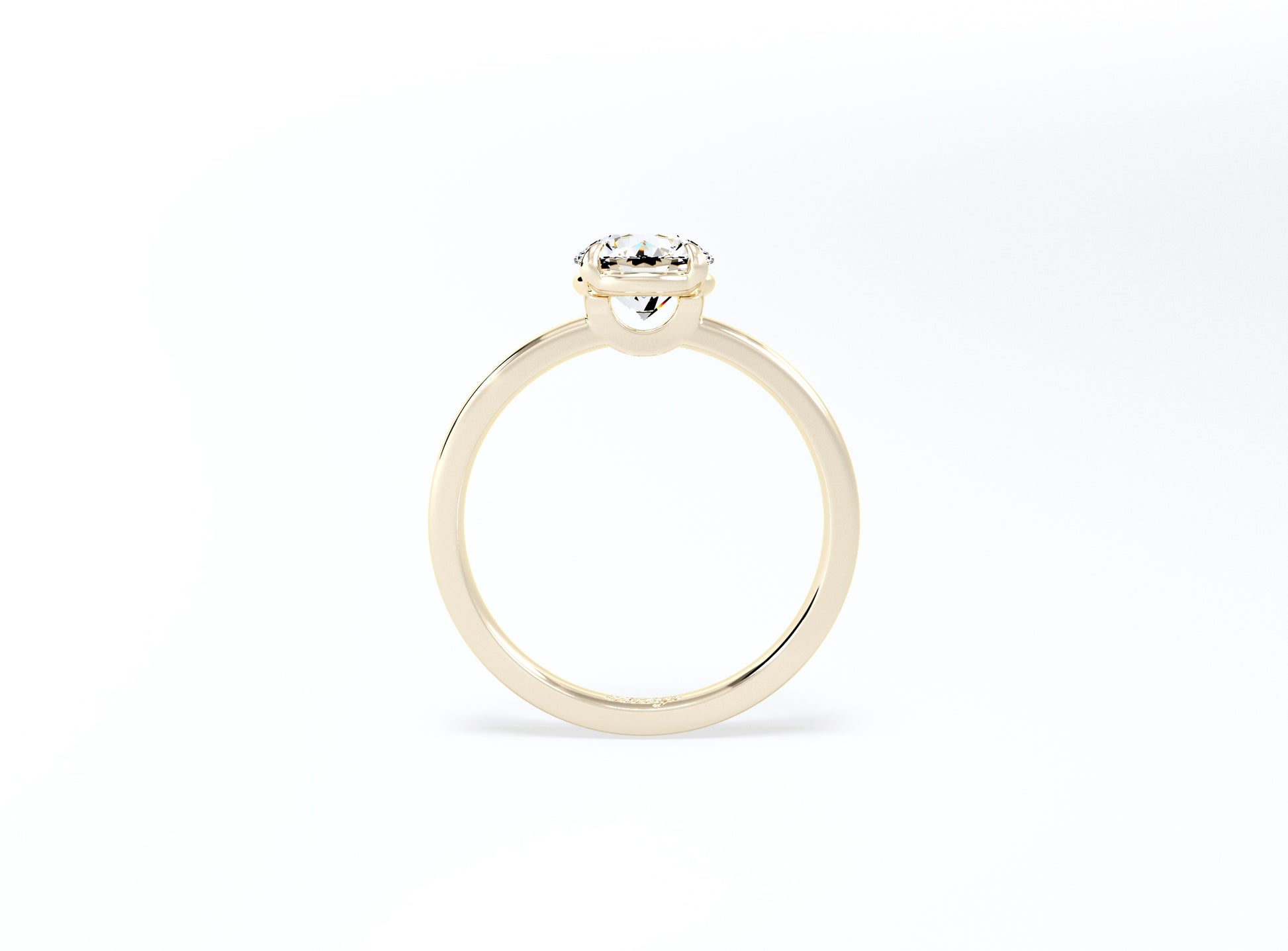 4 Prong Round Brilliant Solitaire Ring - Yellow Gold - Bodega