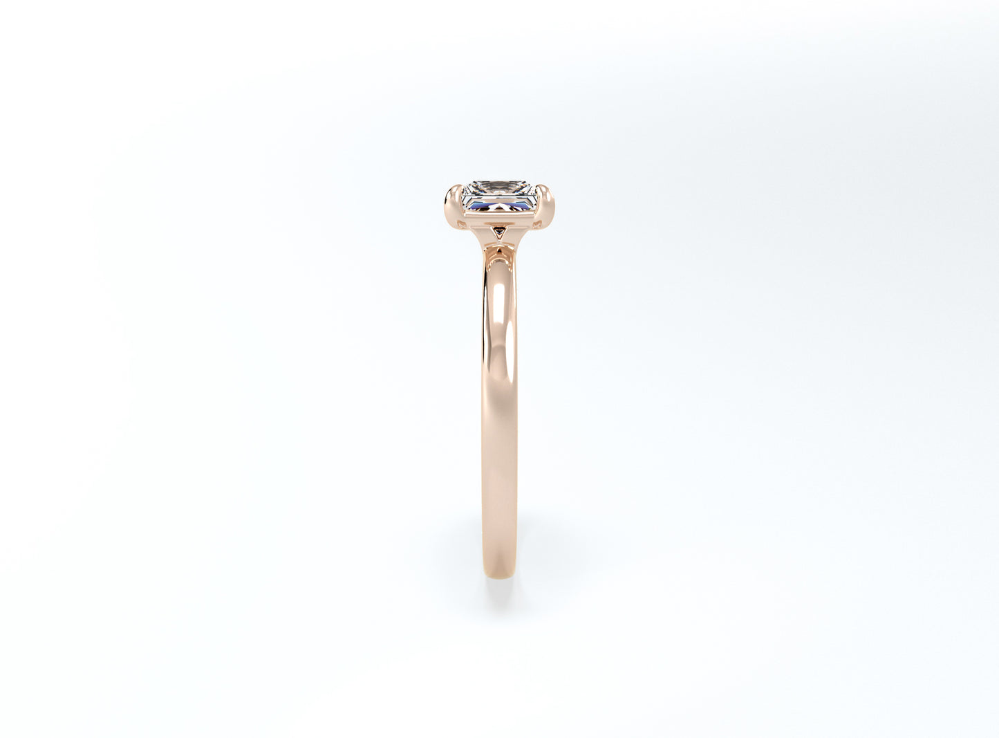 Cushion Cut Solitaire Ring - Rose Gold - Bodega