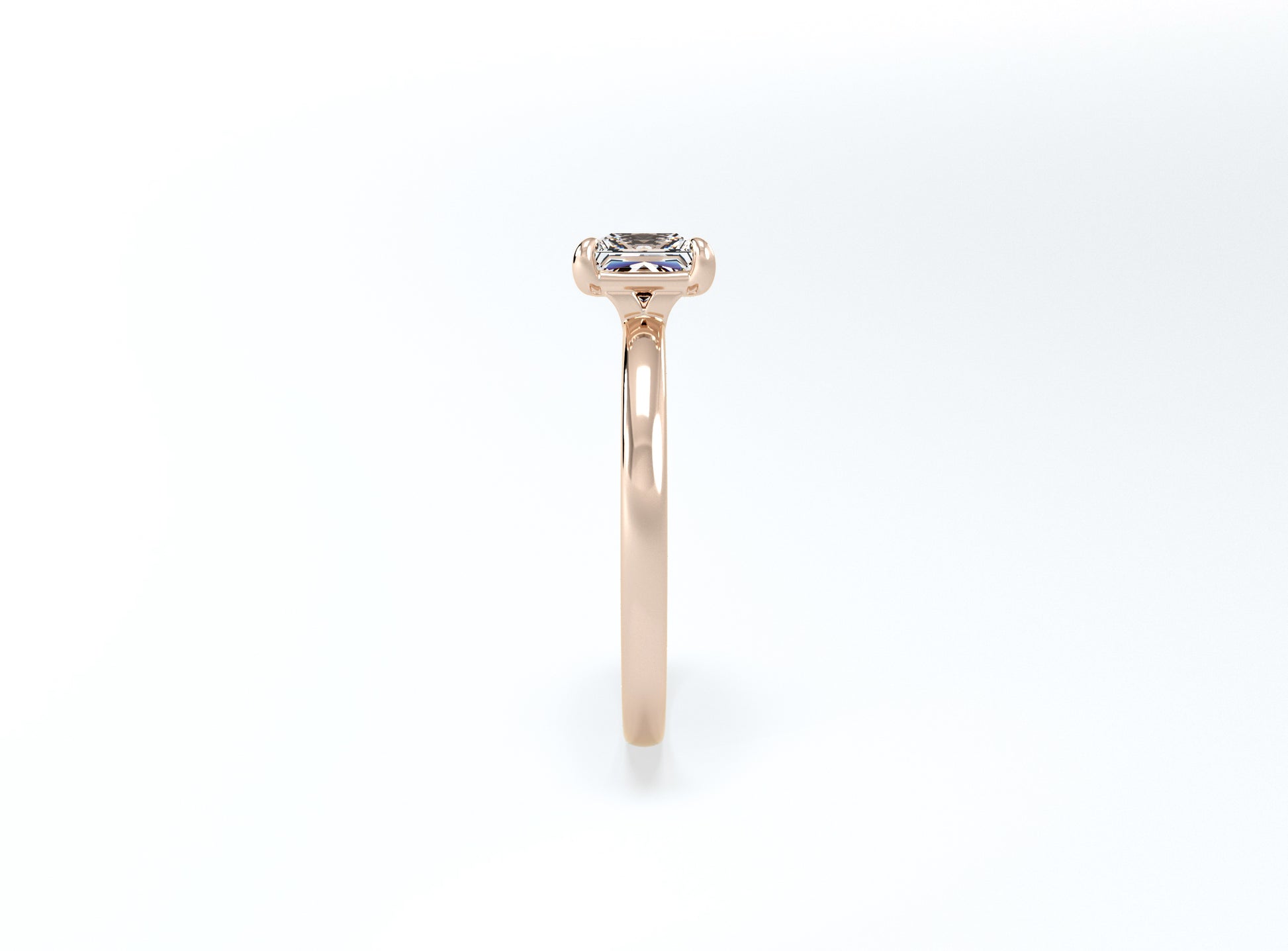 Cushion Cut Solitaire Ring - Rose Gold - Bodega