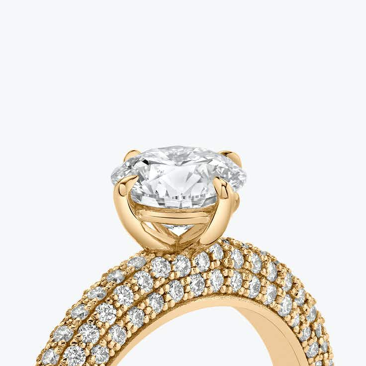 Pave Marquise Ring - Yellow Gold - Bodega